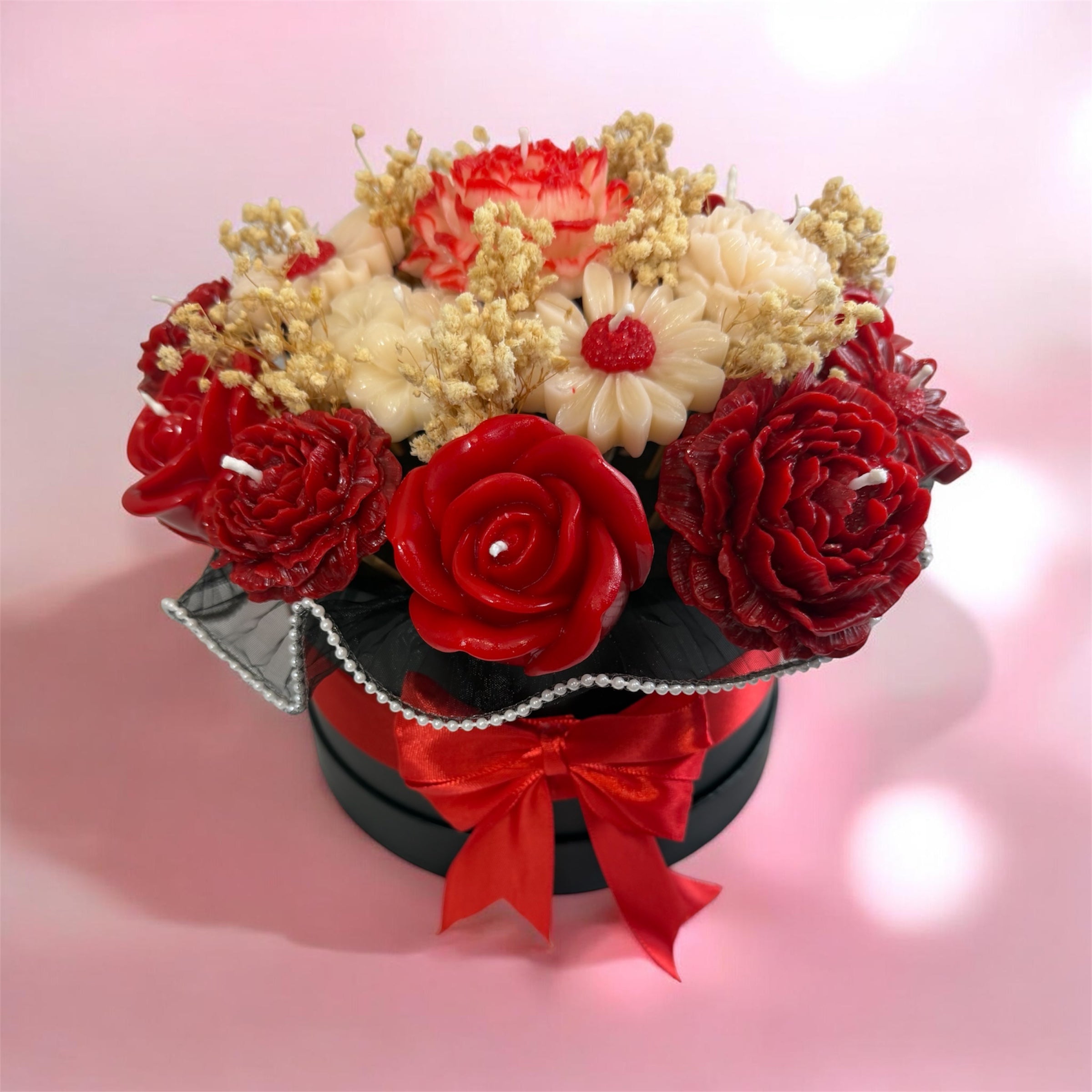 Bouquet de flores de cera.