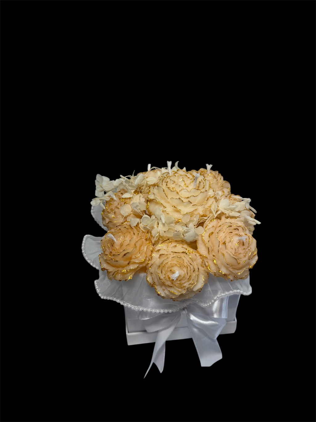 Bouquet de flores de cera.