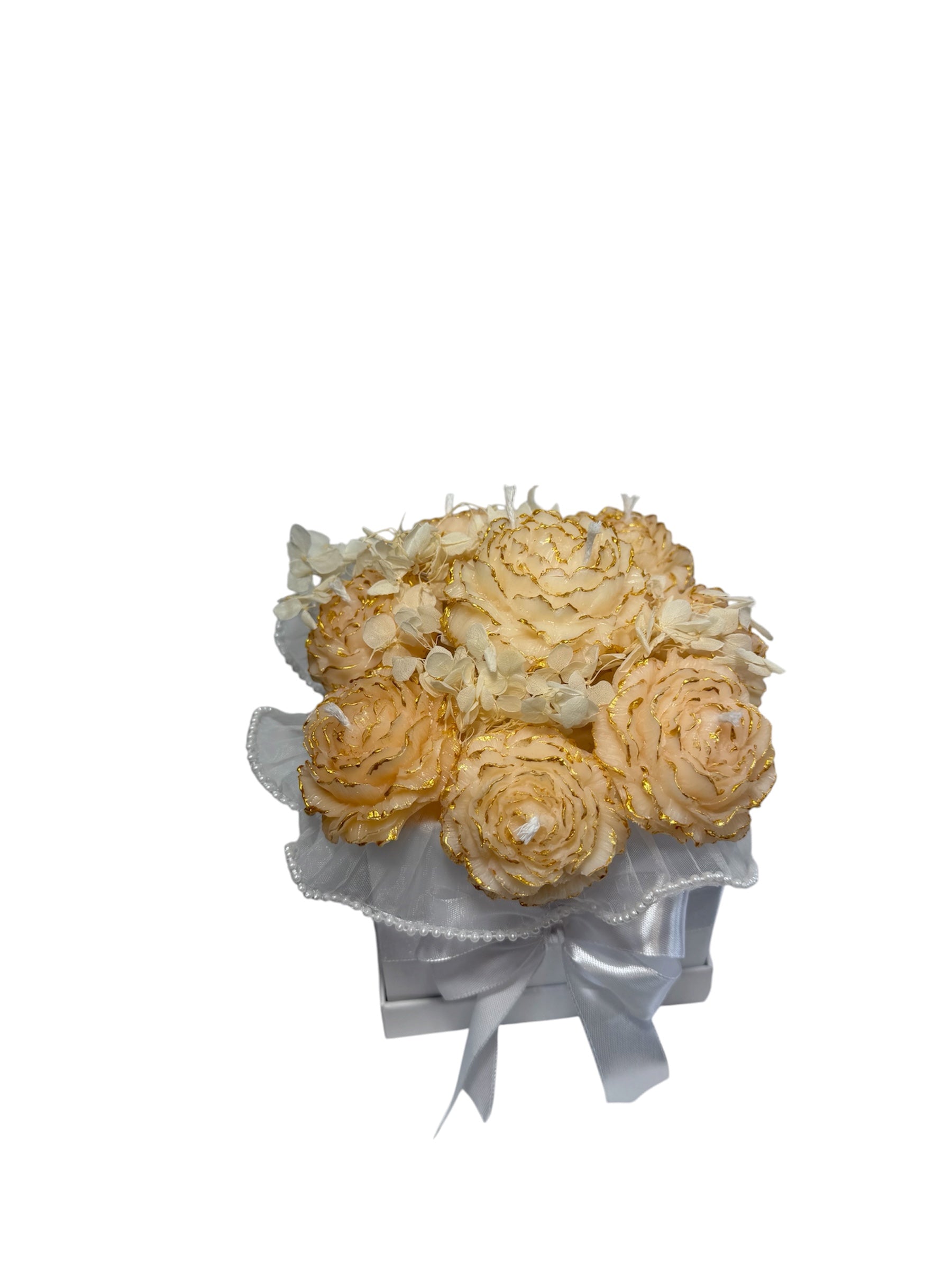 Bouquet de flores de cera.