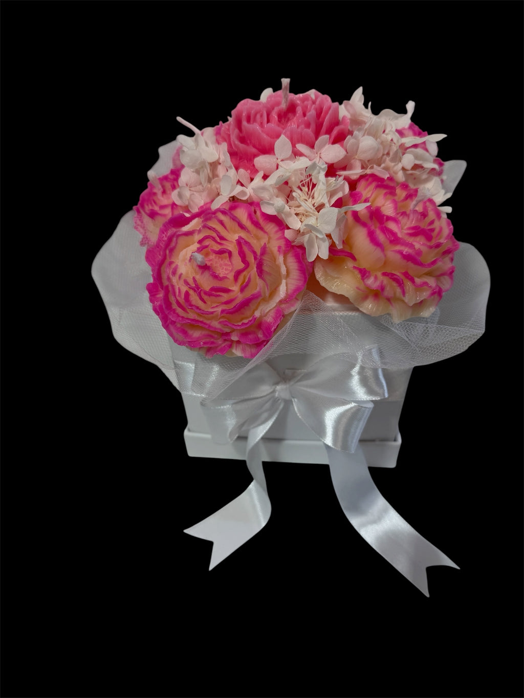 Bouquet de flores de cara rosa