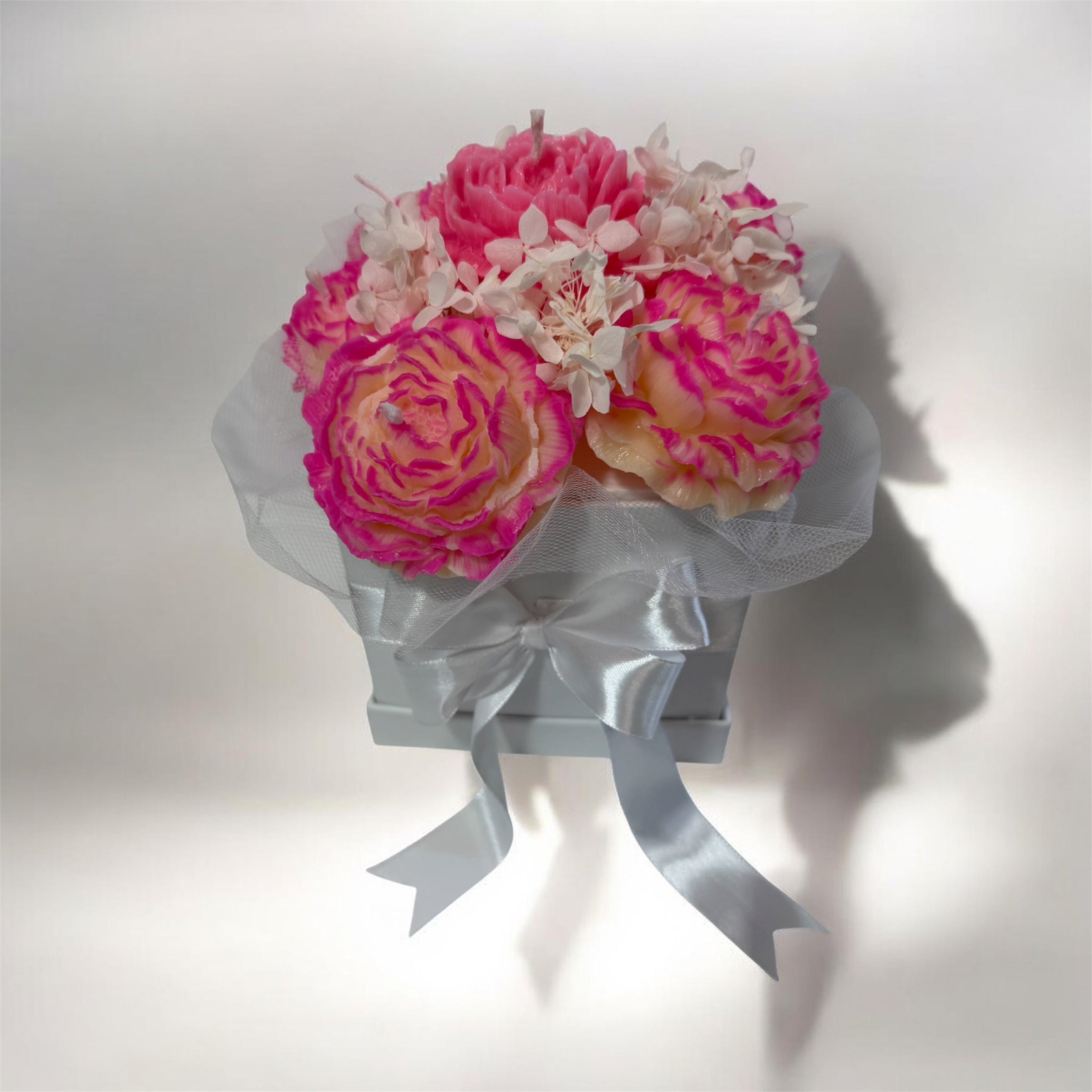 Bouquet de flores de cara rosa