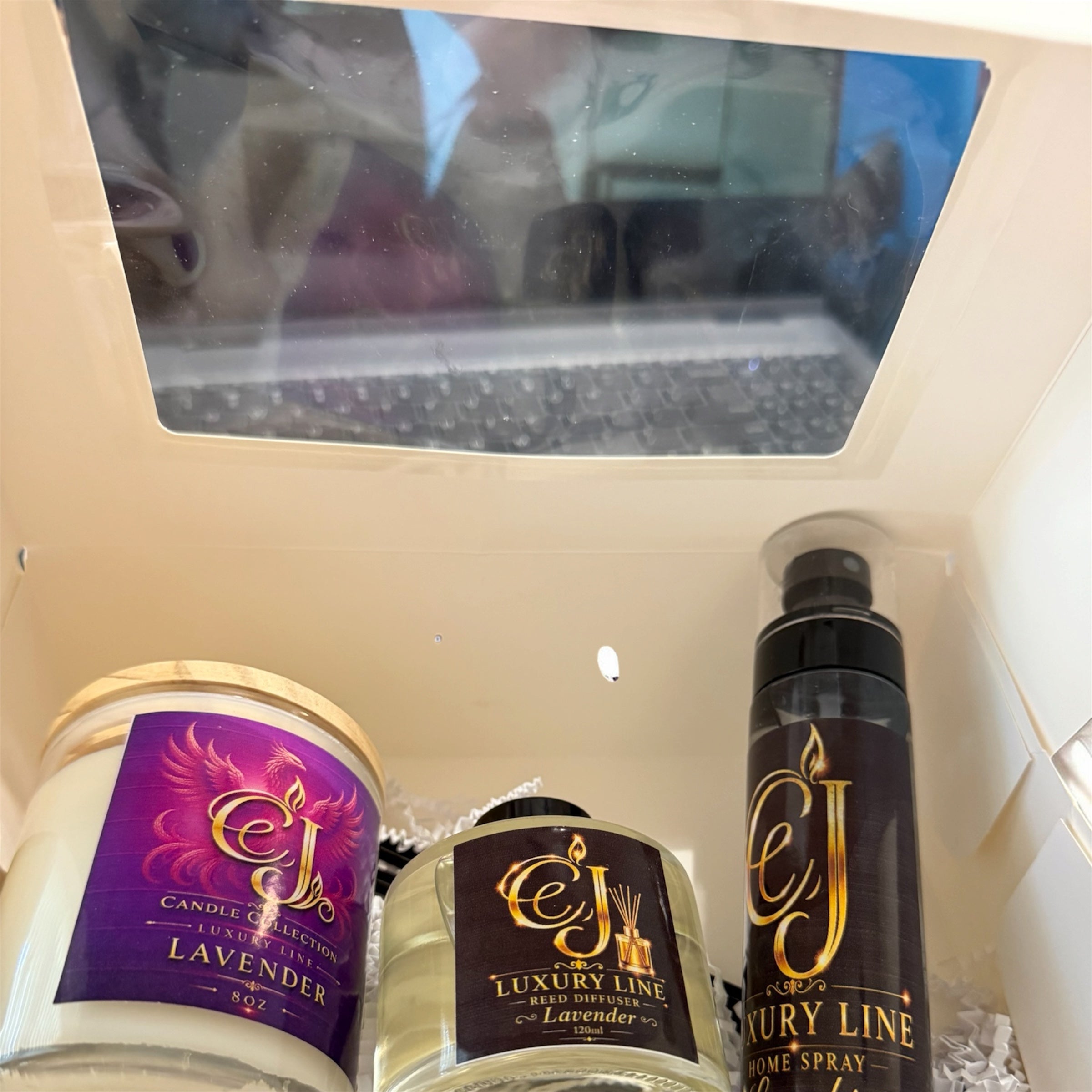 Set Home Spray, Reed Diffuser y Vela aromática.